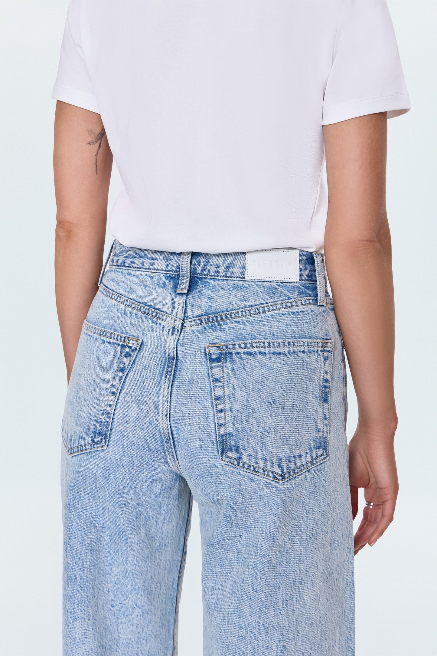 Tate High Rise Bowed Wide Leg