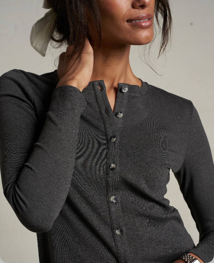 Maureen Luxe Rib Fitted Cardigan