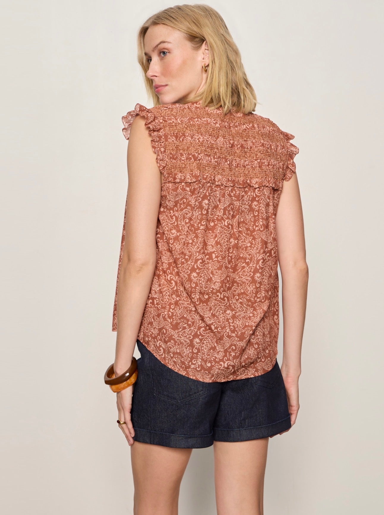 Free Feeling Smocked Blouse