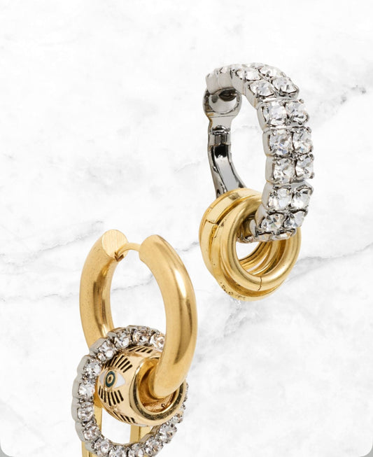 Cynda Earrings - Crystal