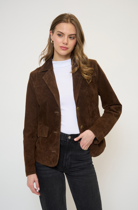 Daphne Genuine Suede Blazer