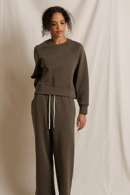 Nell Olive Travel Sweatshirt