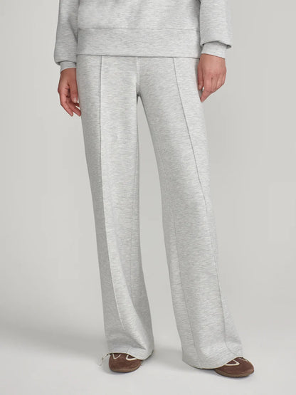 Light Grey Marl Wide Leg Pant 30”