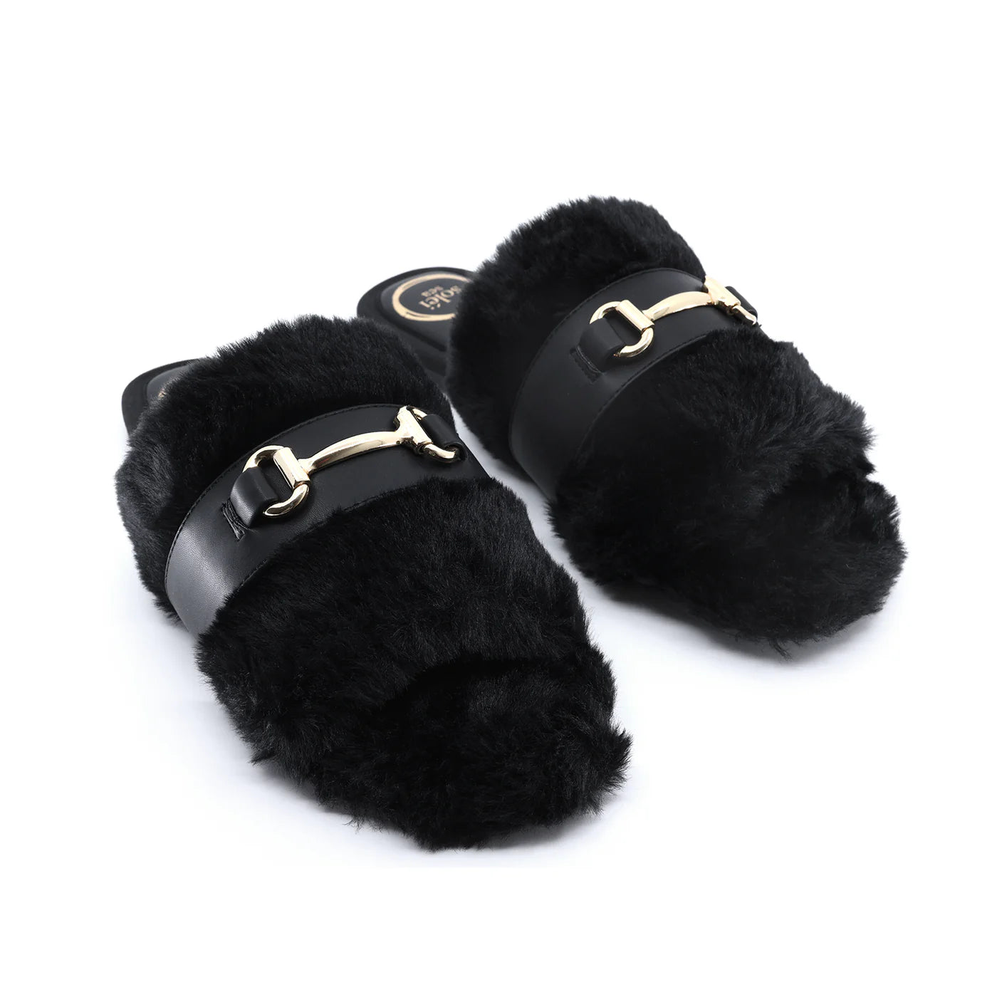 Hanni Belted Fur Clog