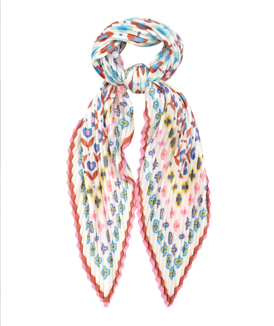 Clover Pleated Diamond Scarf