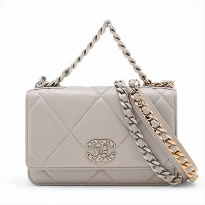 Chanel Wallet on Chain - grey/gold/silver