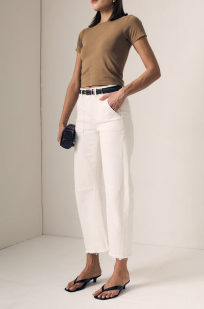 White Mid-Rise Utility Soft Barrel