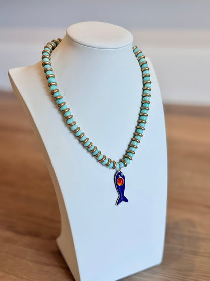 Striped Fish Necklace