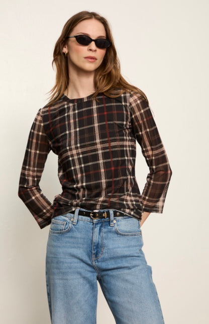 Mesh 3/4 Sleeve Top