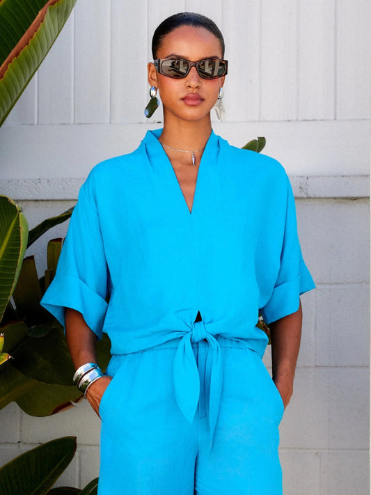 Janice Tie-Front Top