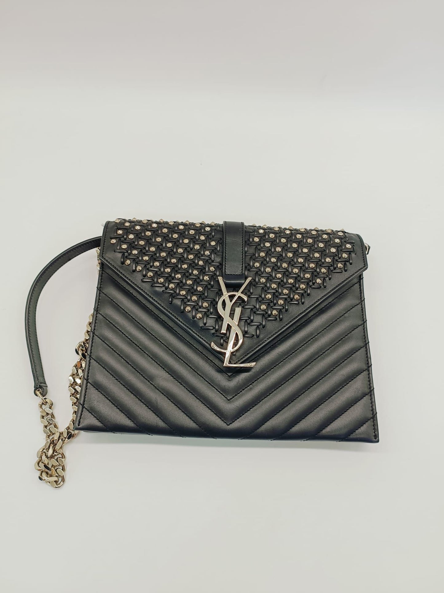 Yves Saint Laurent Shoulder Bag Black Leather