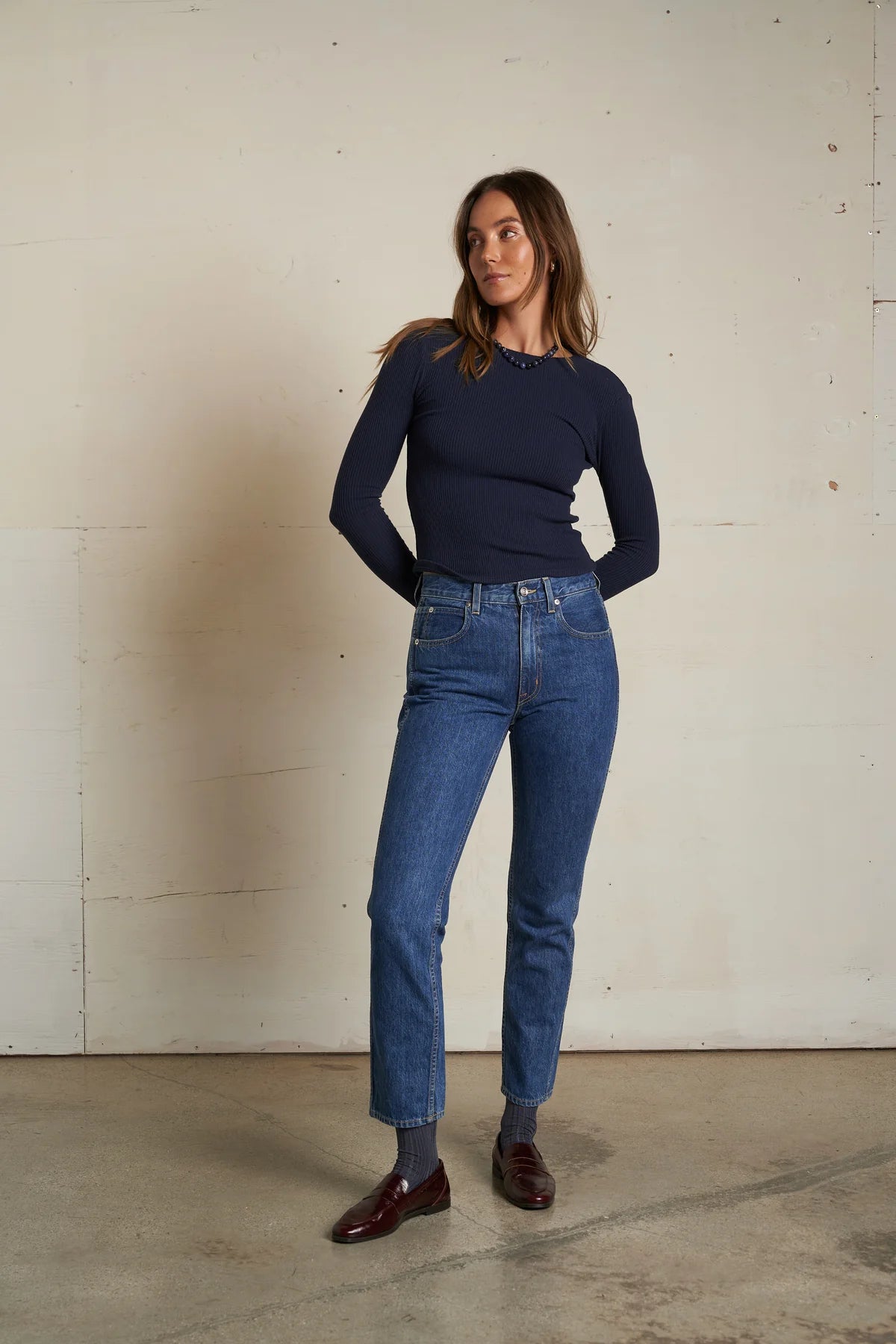 Jolie Sweater Rib Long Sleeve Crewneck