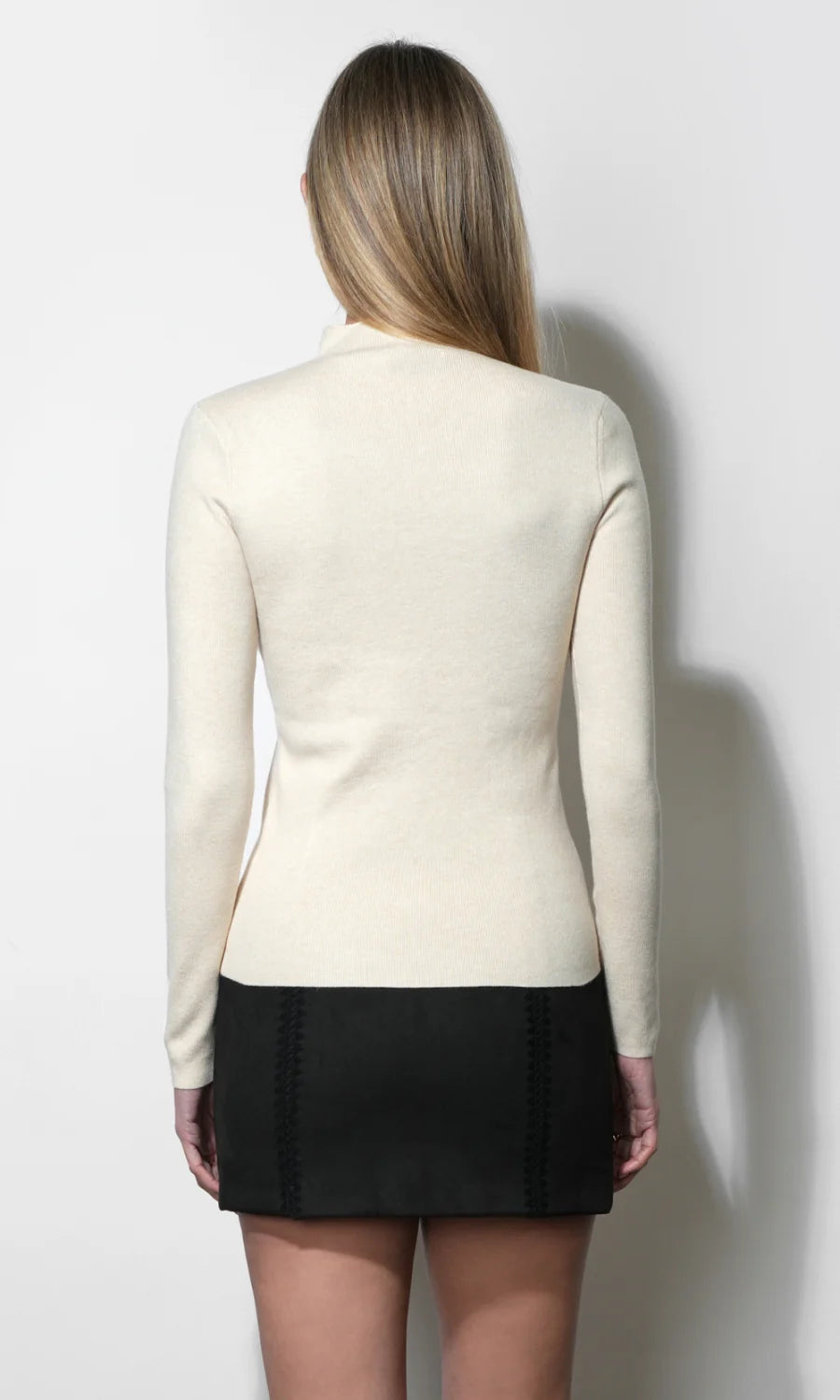 Bellamy Exposed Stitch Mock Neck Top