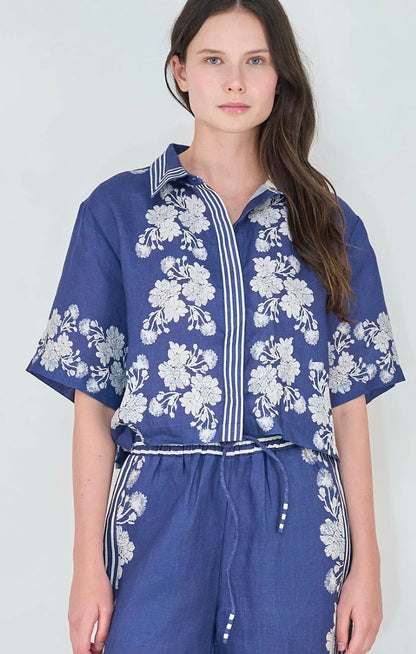 Shirt Wild Flower Blue