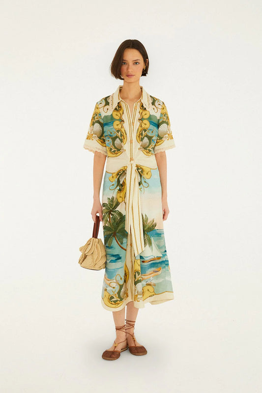 Royal Sea Multi Midi Dress