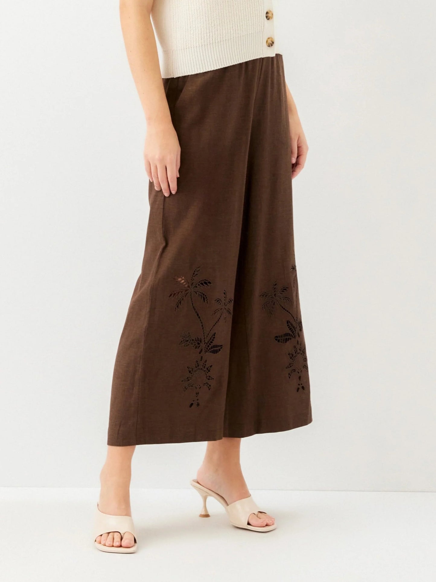 Zora Embroidered Ankle Pants