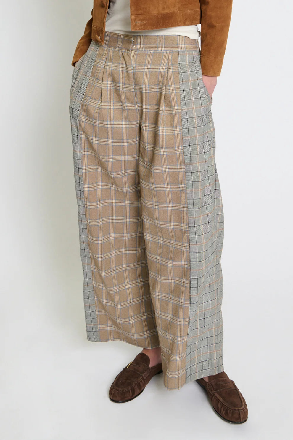 Sienna Mixed Plaid Trouser