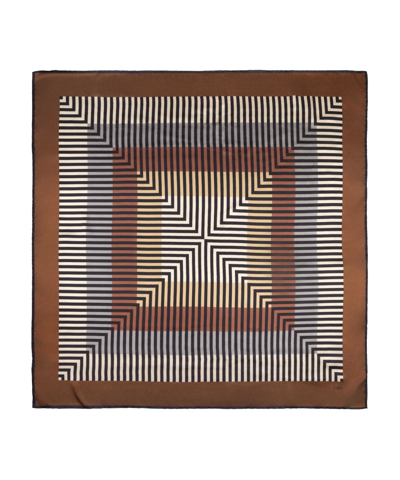 Concentric Stripes Silk Square