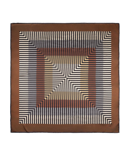 Concentric Stripes Silk Square