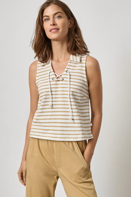 Sleeveless Collared Top