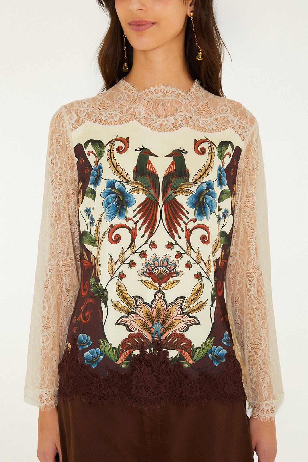 Millena Winter White Long Sleeve Blouse