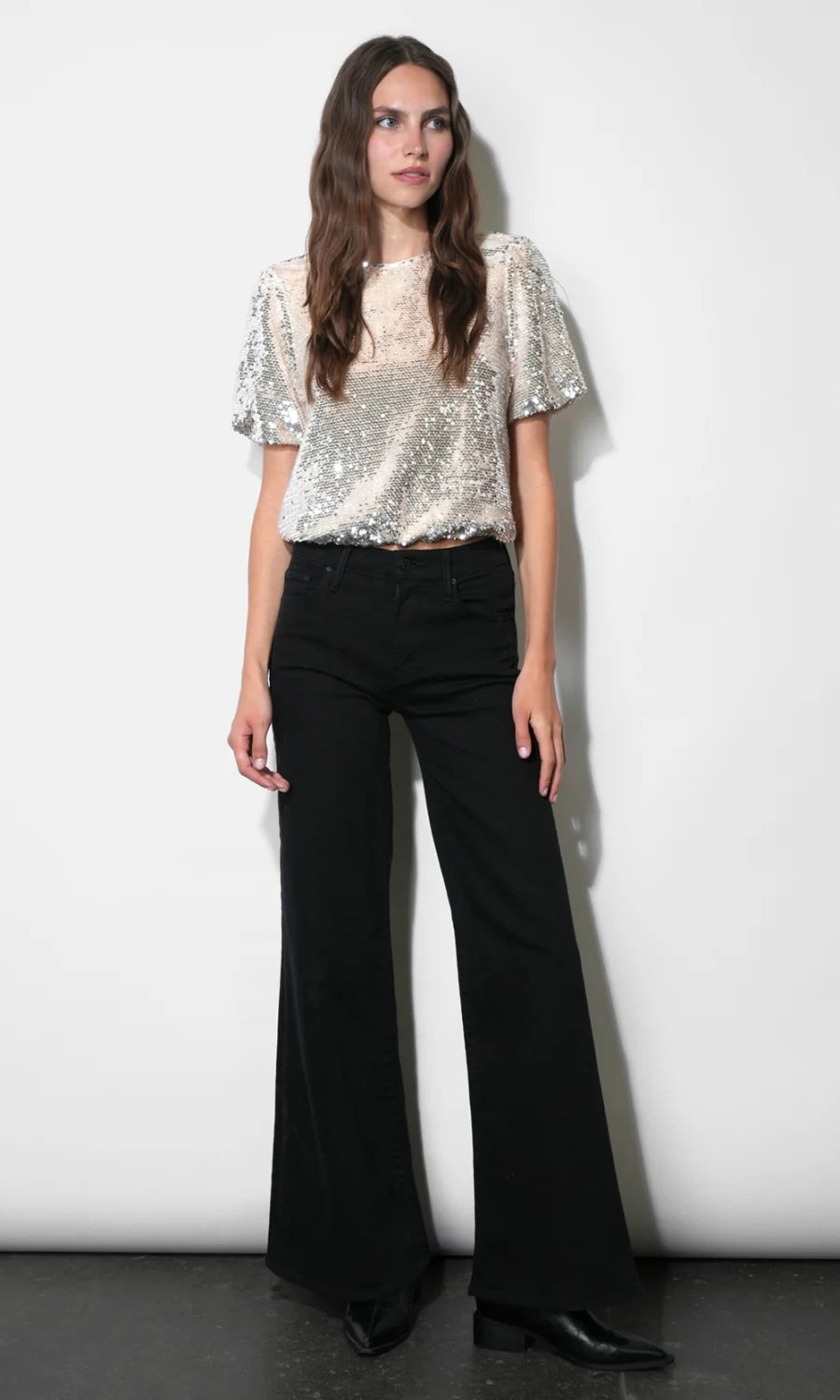 Grace Velvet Sequin Bubble Top