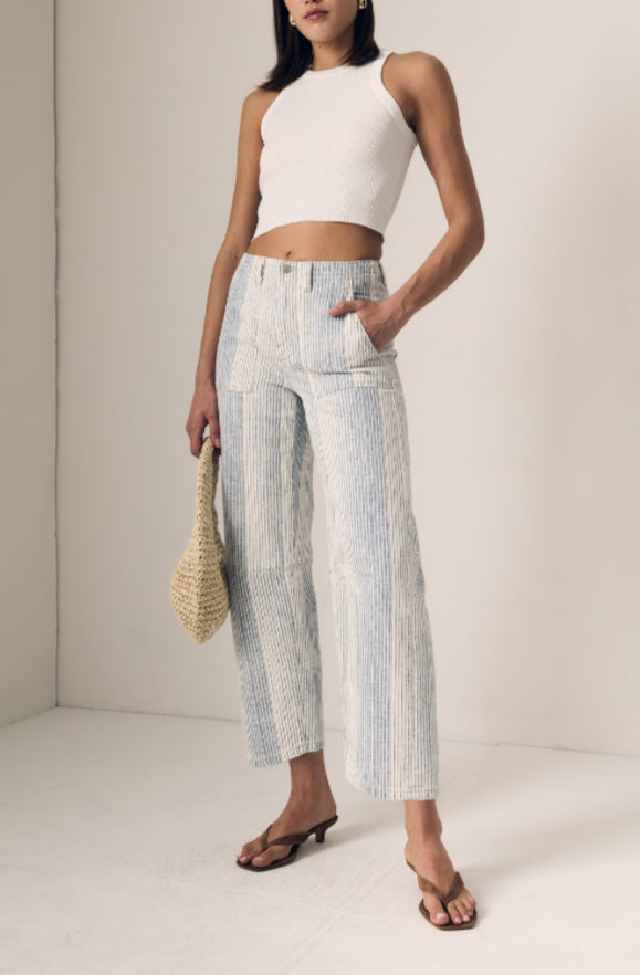 Striped Mid-Rise Utility Soft Barrel