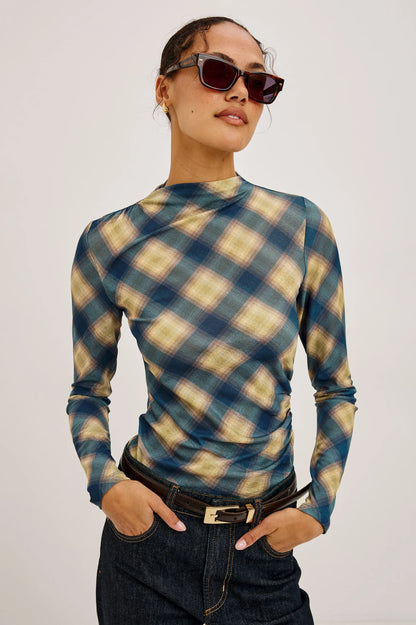 Joelle Plaid Top