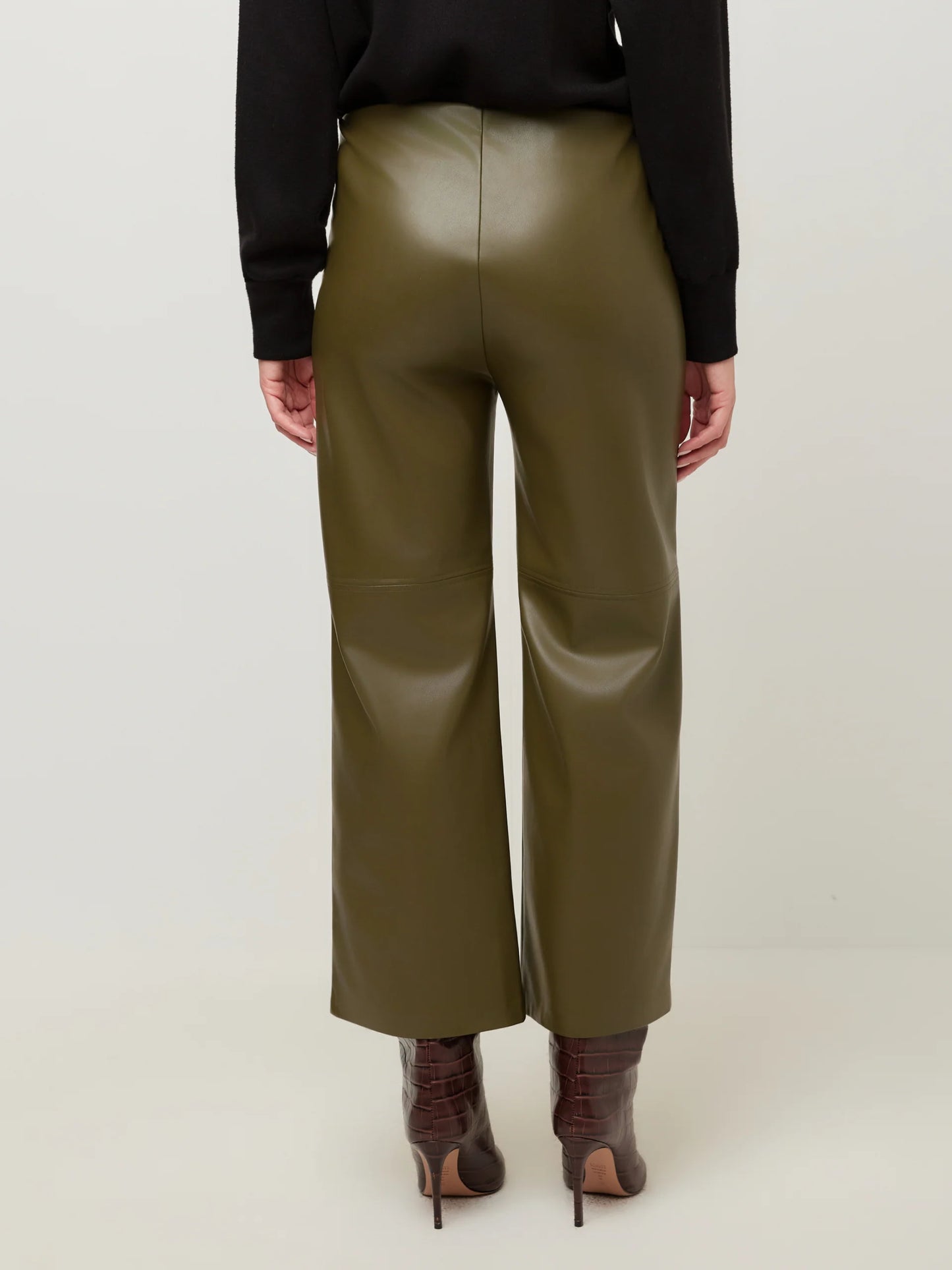 Faux Leather Cropped Pants