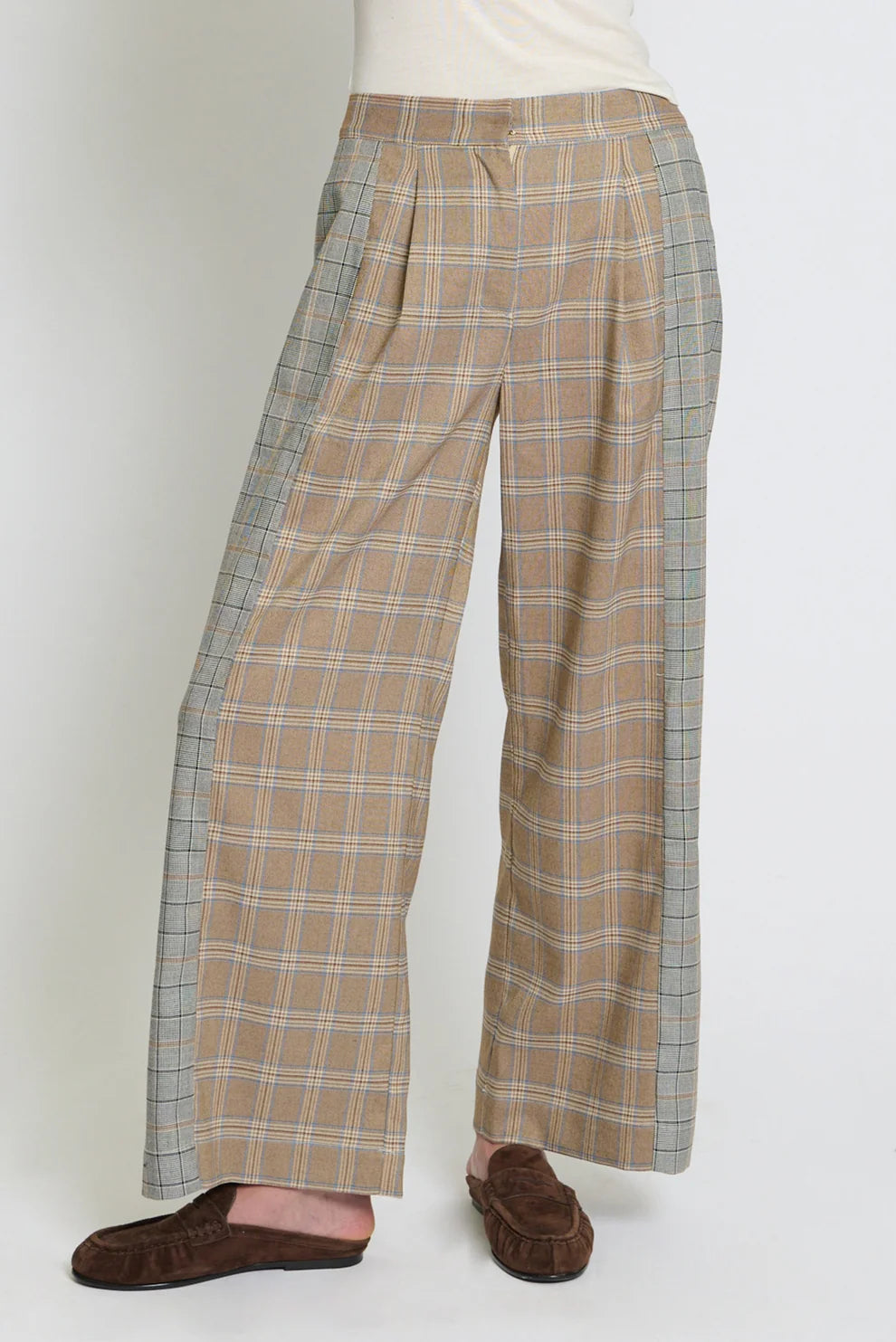 Sienna Mixed Plaid Trouser