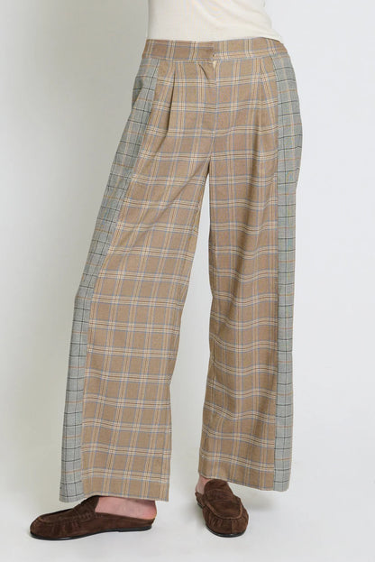 Sienna Mixed Plaid Trouser
