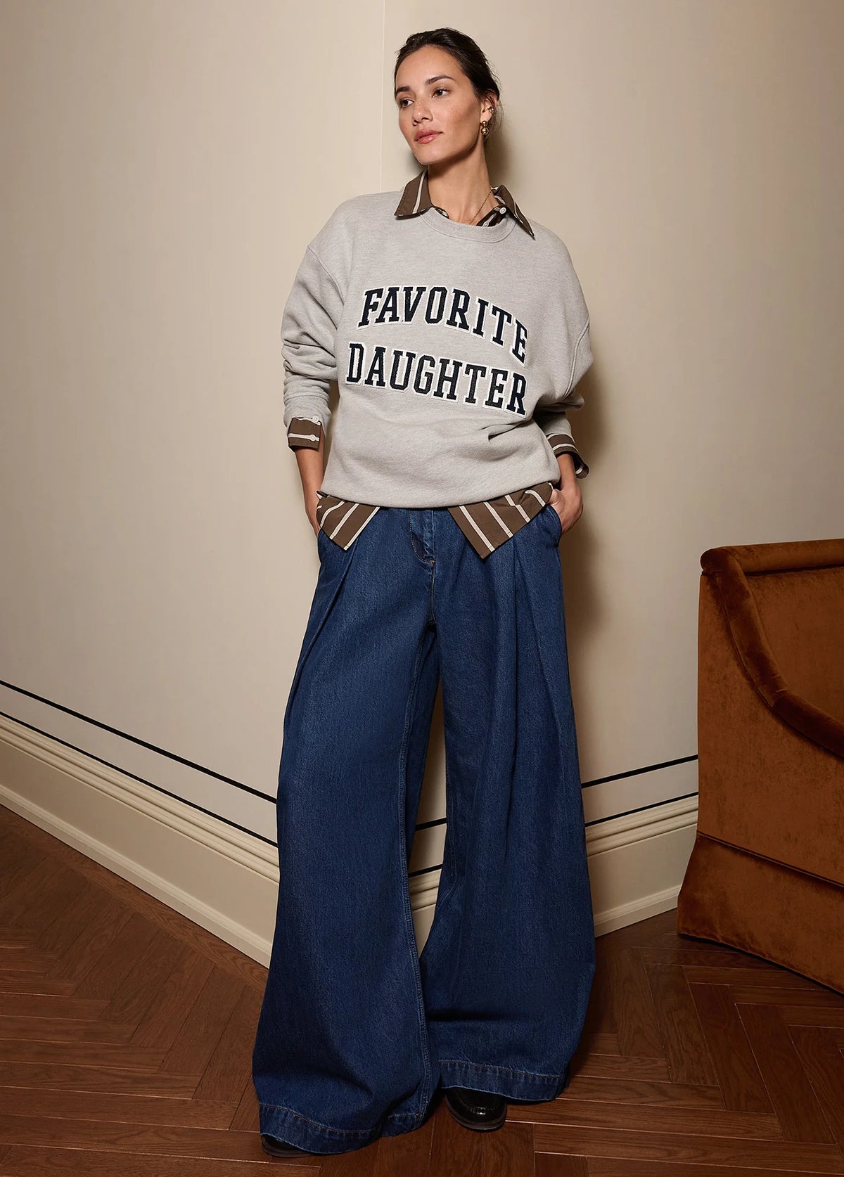 The Denim Pleats for Days Pant