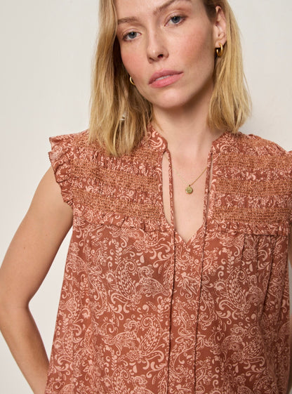 Free Feeling Smocked Blouse