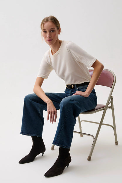 Kyra Ankle High Rise Bowed Wide Ankle