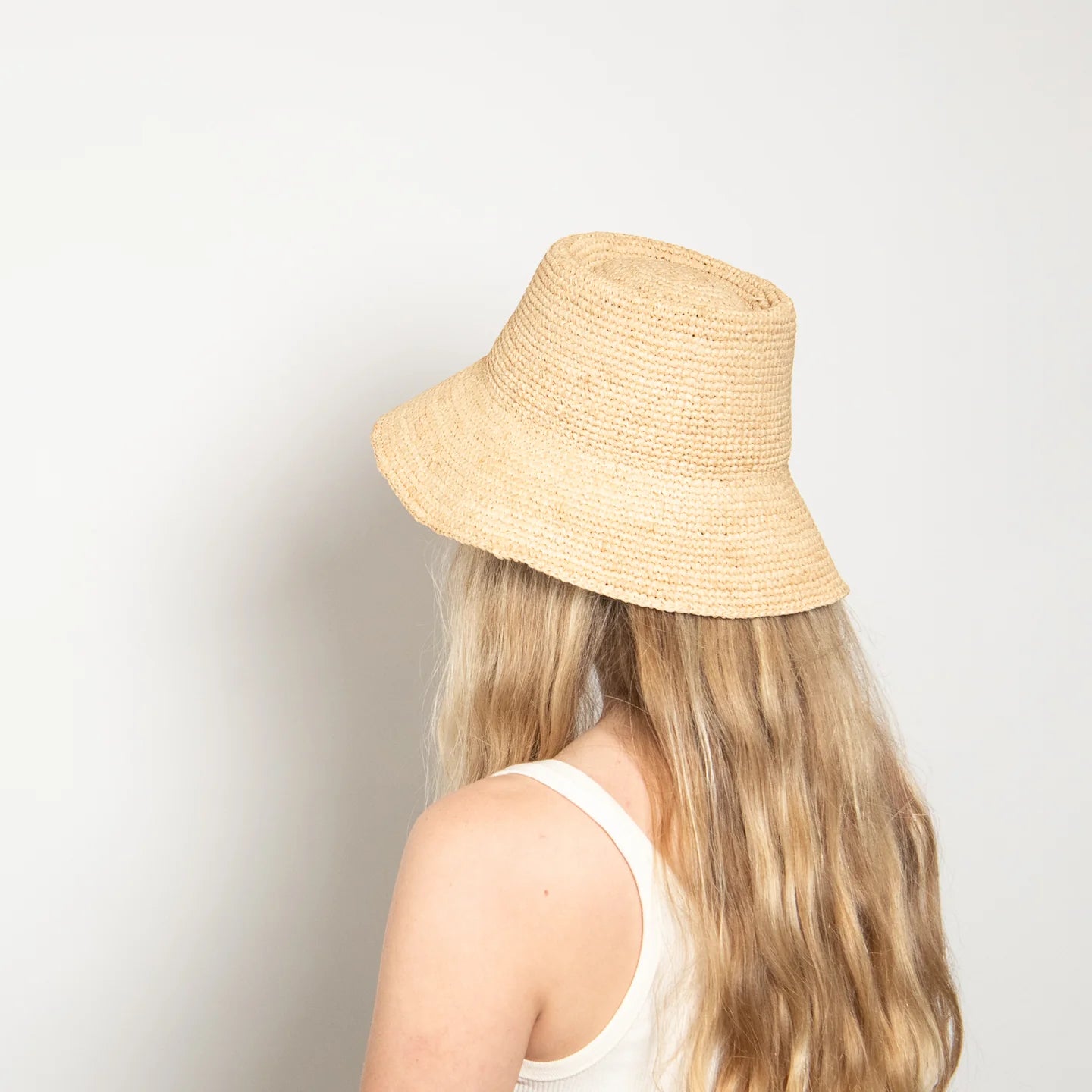 Tali Raffia Bucket Hat in Natural