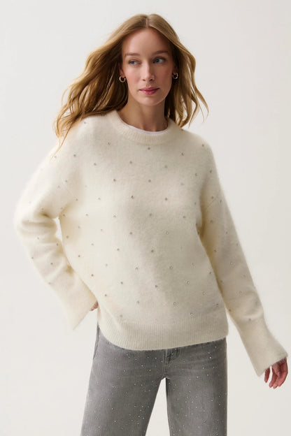 Luna Embellished Crew Neck Sweater