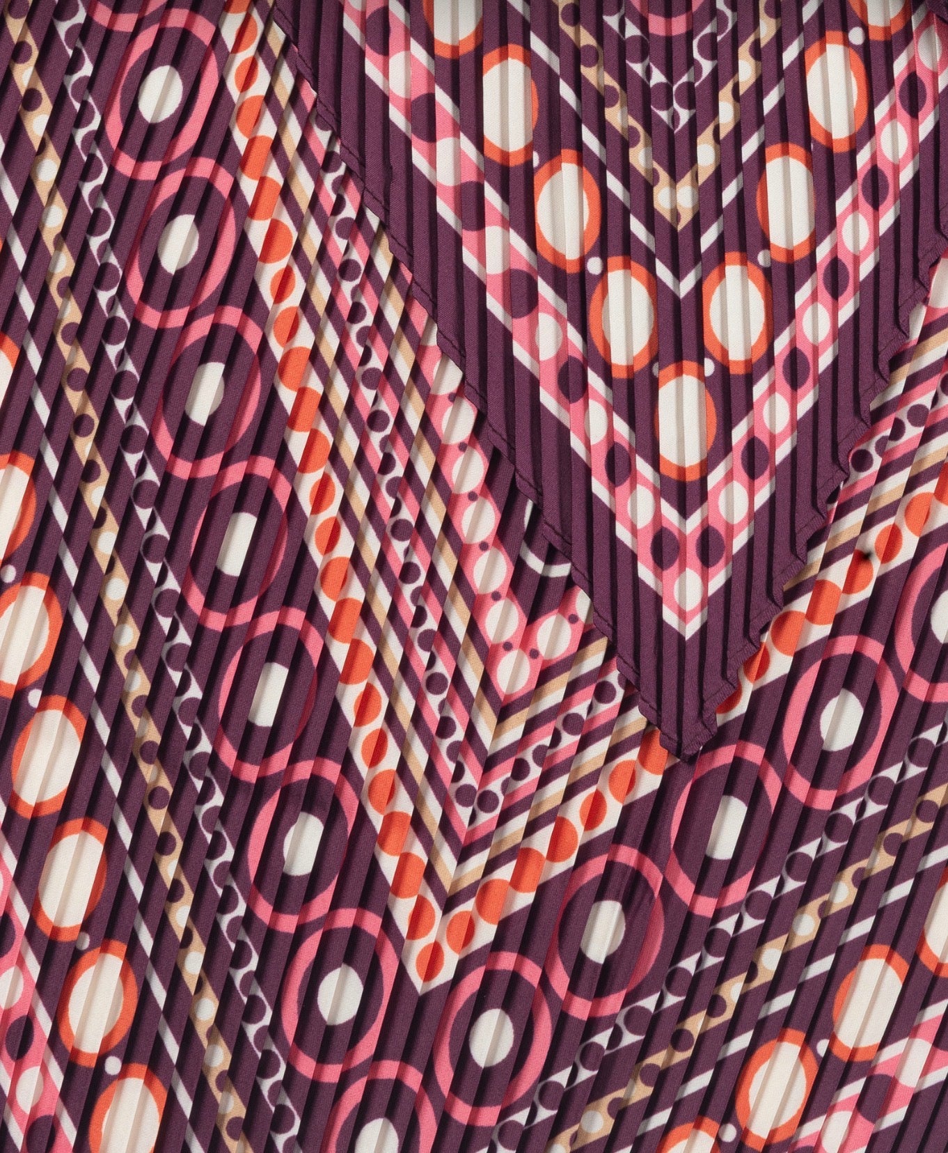Dots on Dots Pleated Diamond Scarf