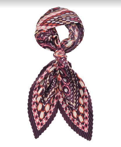 Dots on Dots Pleated Diamond Scarf