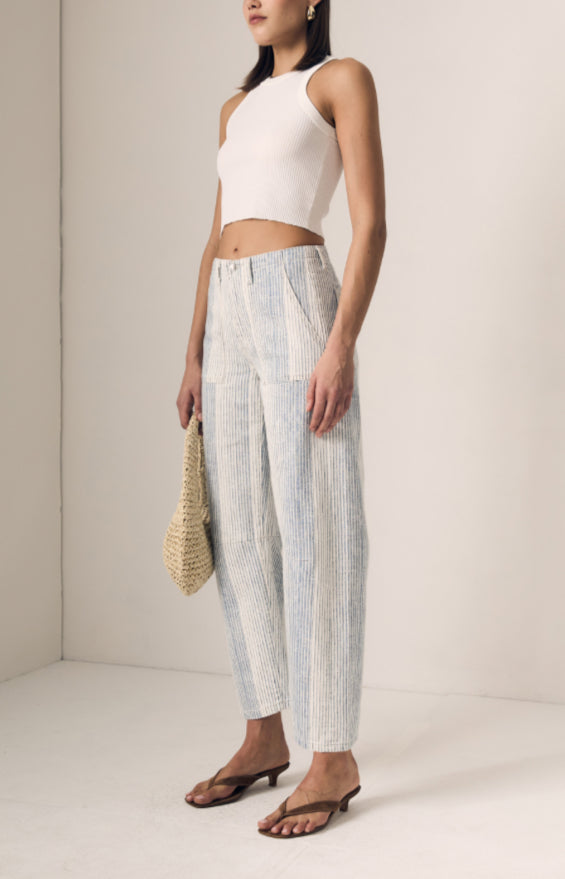 Striped Mid-Rise Utility Soft Barrel
