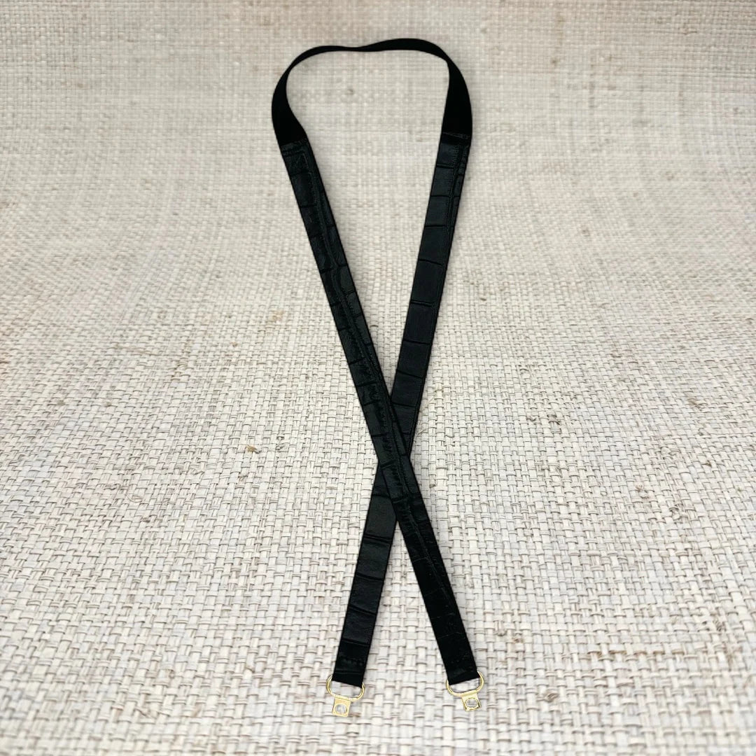 Thin Leather Black Belt