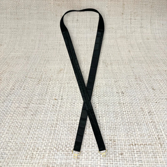 Thin Leather Black Belt