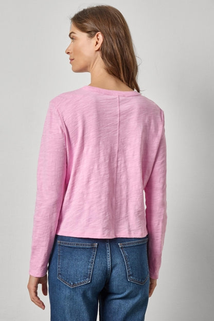 Long Sleeve Cropped Boyfriend Tee