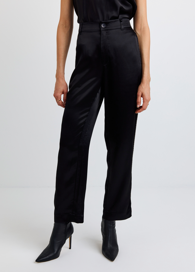 Trouser with Beaded Piping