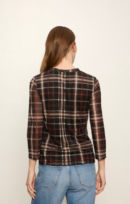 Mesh 3/4 Sleeve Top