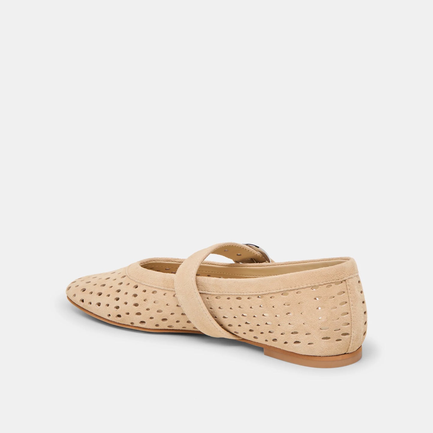 Mikel Perforated Suede Flat