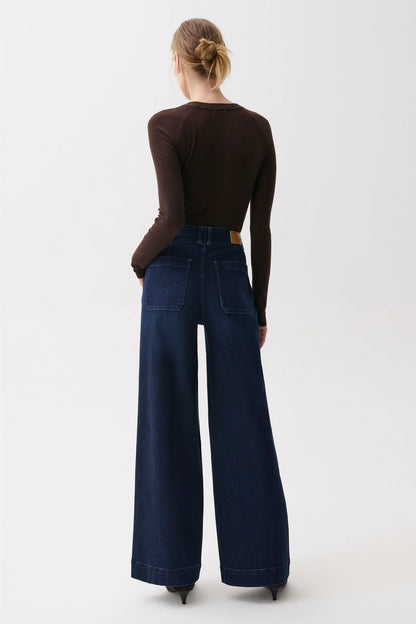 Lana Double Button High Ruse Ultra Wide Leg