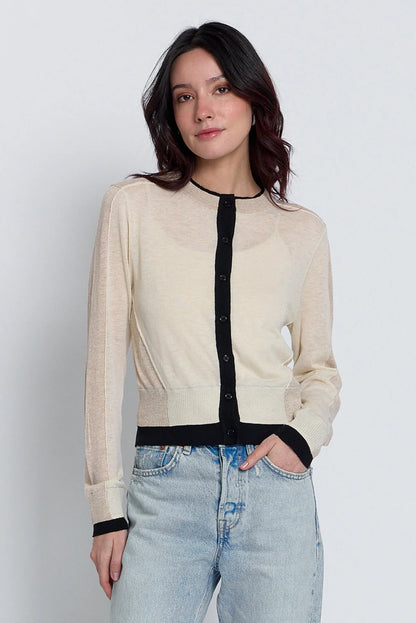 Quinn Colorblocked Sheer Cardigan