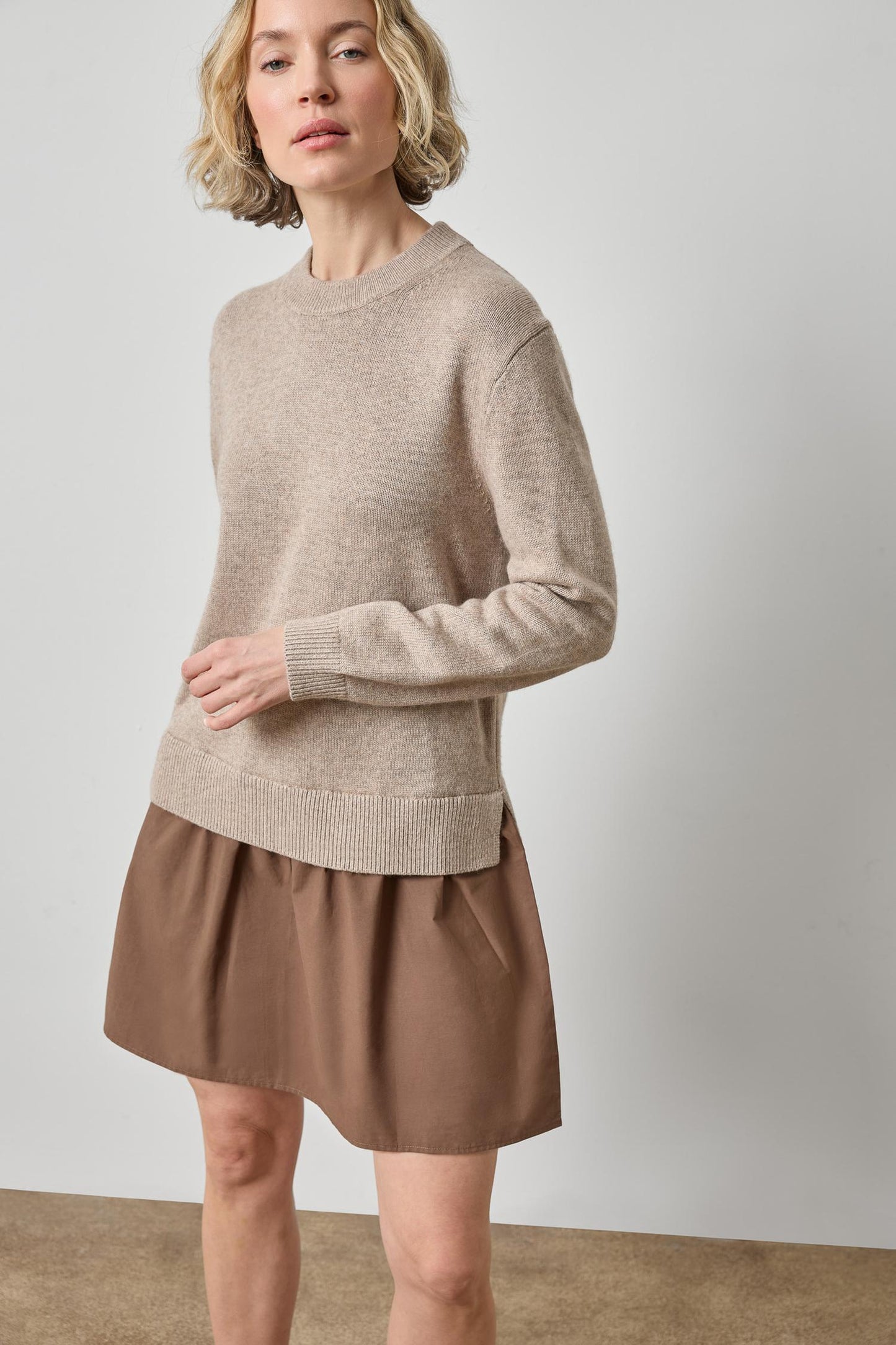 Short Combo Sweater Dress