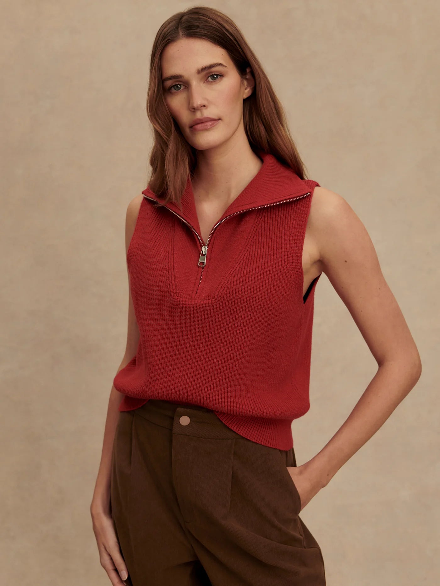 Amina Half Zip Knit