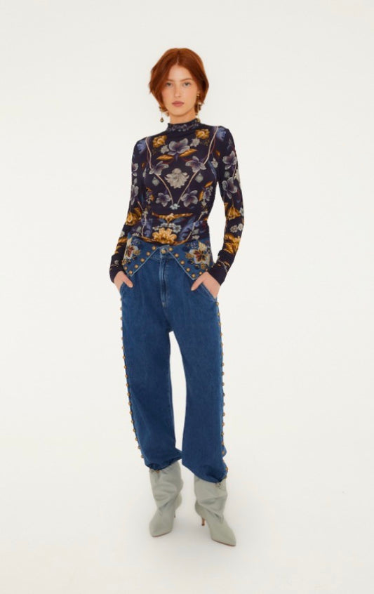 Golden Nature Jersey Blouse